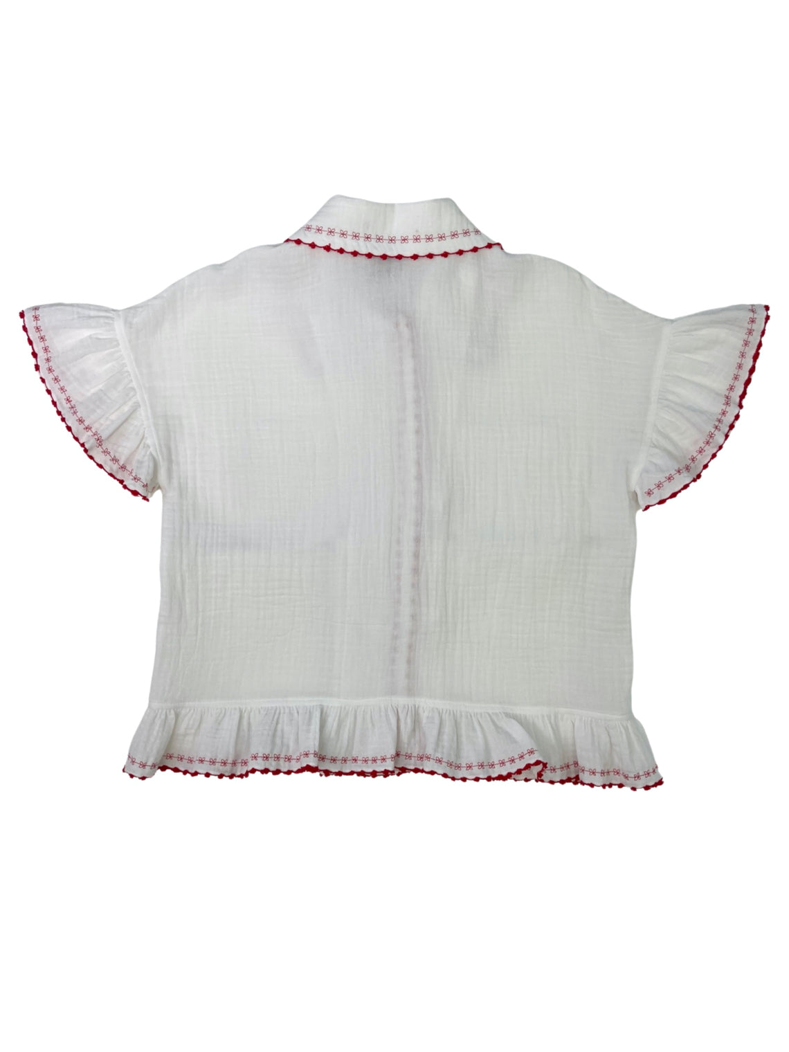 ROSIE EMBROIDERED FRILL TOP